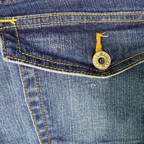 Lucky Brand Dungarees Jeans, Sz 36, Med Wash Distressed, Back Flap Pocket 2/$25 - Picture 10 of 16